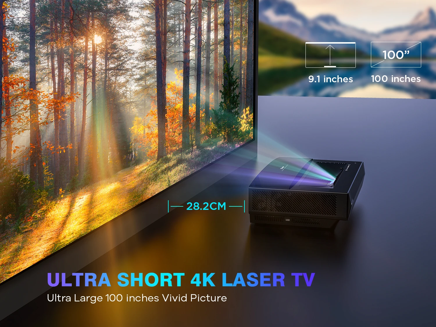 NBL 3840*2160P Hdr 10 Professional Ust Projector 4K Short Throw Video Laser Projector 4K Laser Proiettore Android