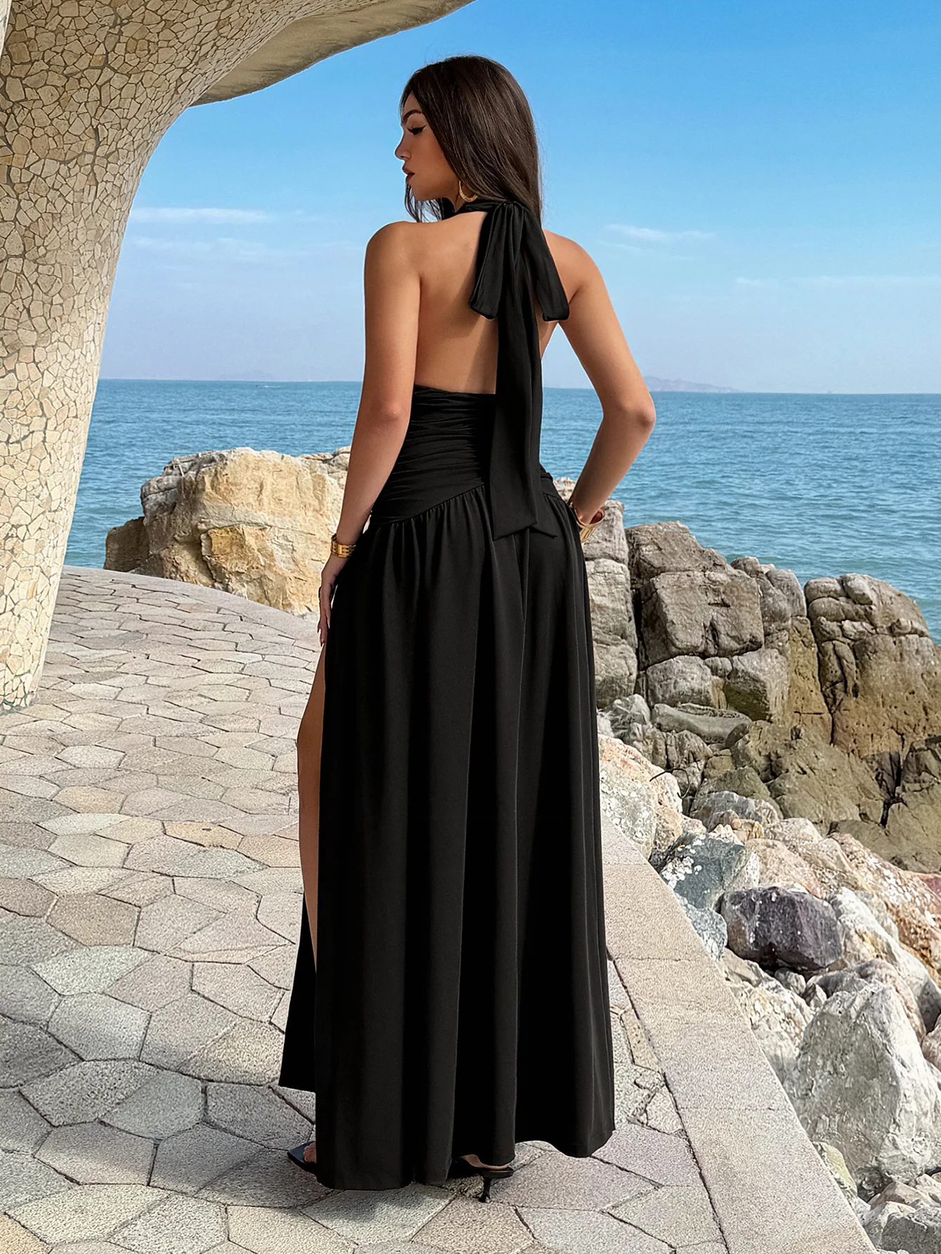 Women's Dress 2 Colors Halter  - Maxi Dress Halter ulasan dan harga
