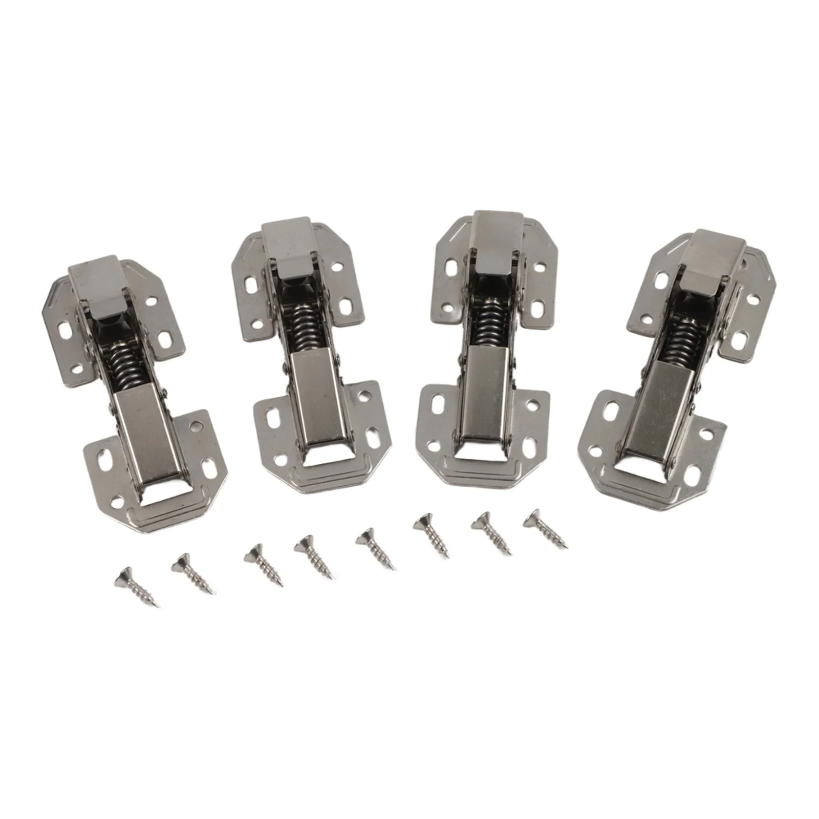 4 Pack Soft Closing Hinges Stainless Steel Mounted For Kitchen Cupboard Door Overlay Half Inset Repair Replacement Parts