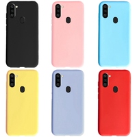 Candy Color Soft Cases For Samsung Galaxy A11 Case Cute Fashion Gifts For Fundas Samsung A11 M11 Silicon Soft Back Cover