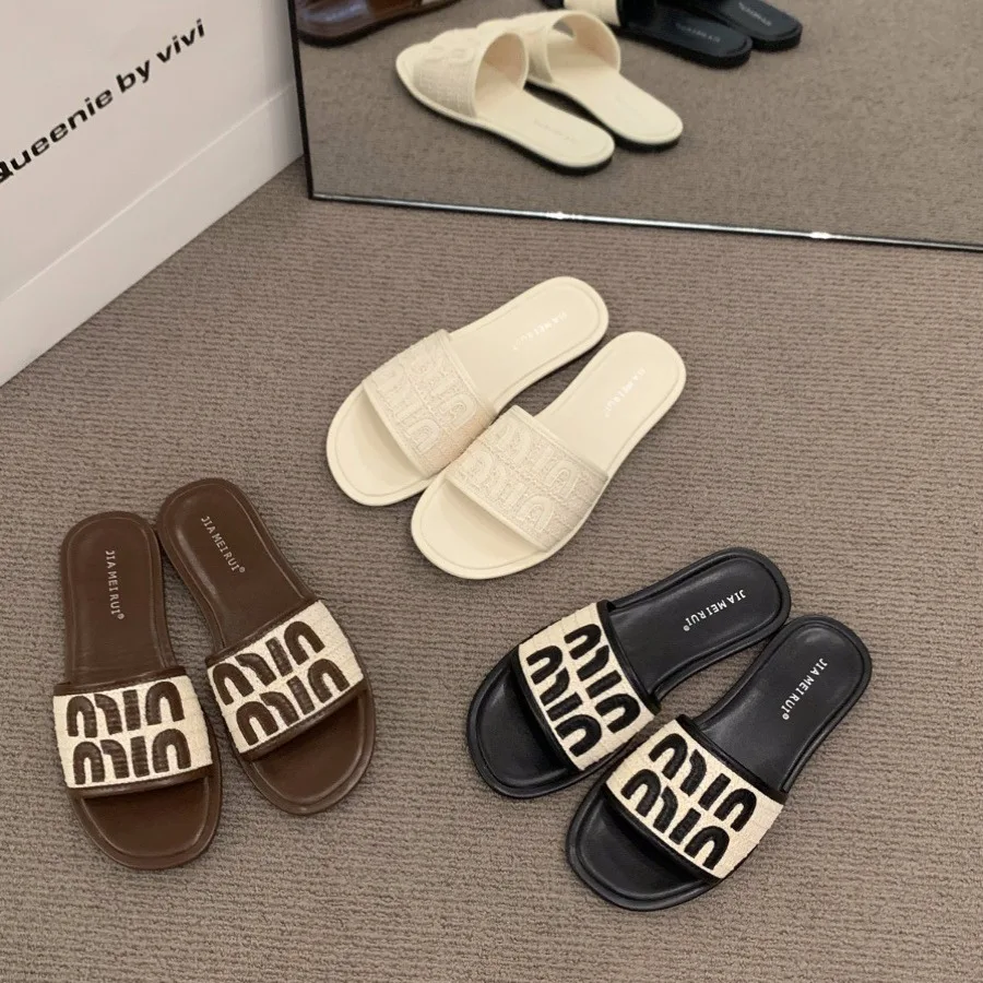 sandals Women Slippers Summer Flat Shoes Women Slippers Fashion Outdoor Beach Flip Fops Sandals Comfort Casual Slides Women