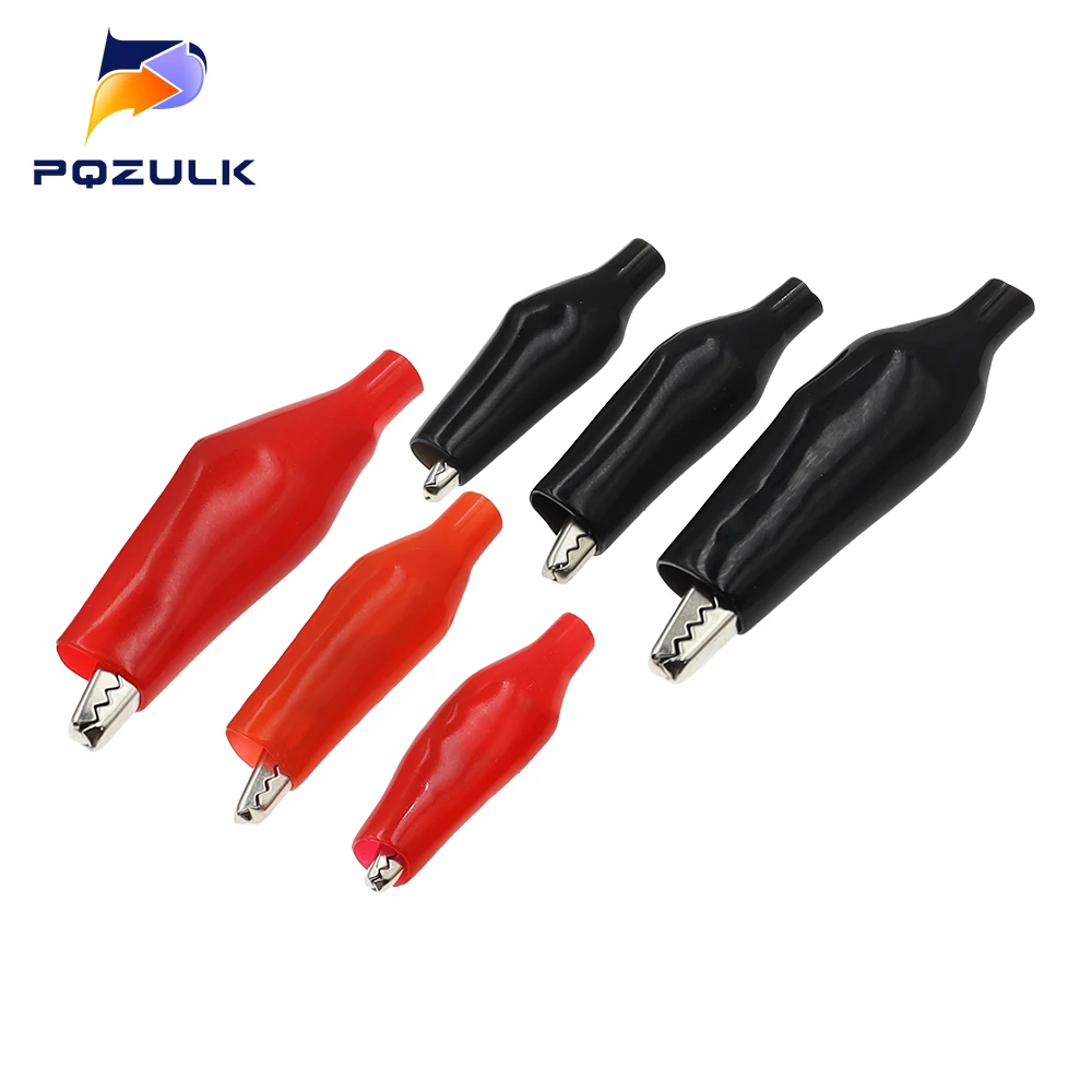 

500PCS 28MM 35MM 45MM Metal Alligator Clip G98 Crocodile Electrical Clamp Testing Probe Meter with Plastic Boot Car Auto Battery