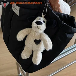 New Cute Plush Black Love Puppy Keychain Toy Stuffed Animal Puppy Doll Toys Backpack Bag Pendant Hanging Girl Gifts