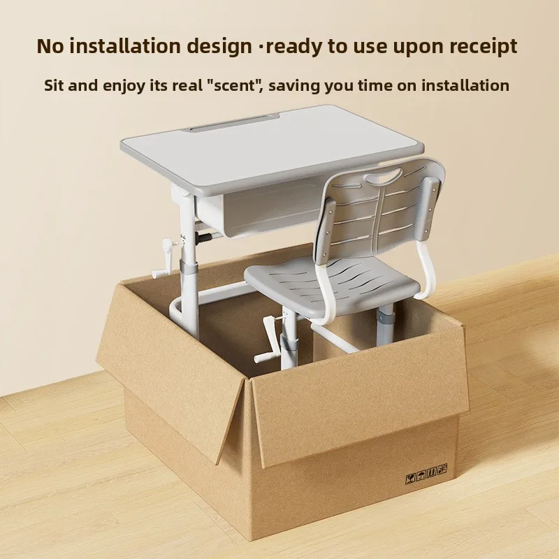 Children's Study Table Can Be Lifted and Lowered, Primary School Students' Writing Homework Desk, Children's Table, Household Si