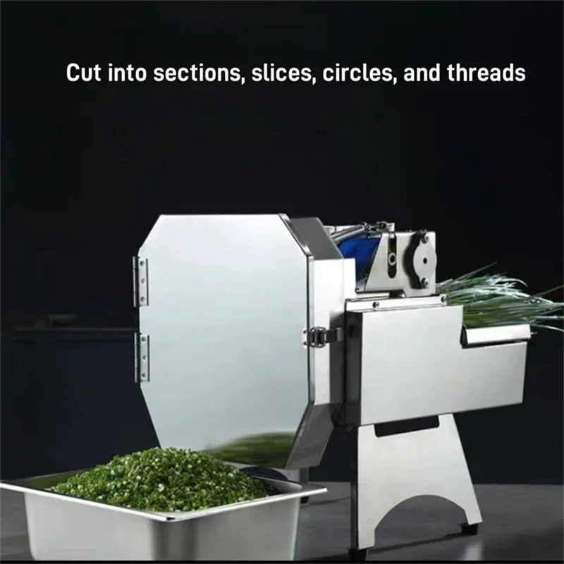 Vegetable Slicer Large Inlet Thickness Adjustable Fruit Cutter Slicer Electric Vegetable Slicing Machine