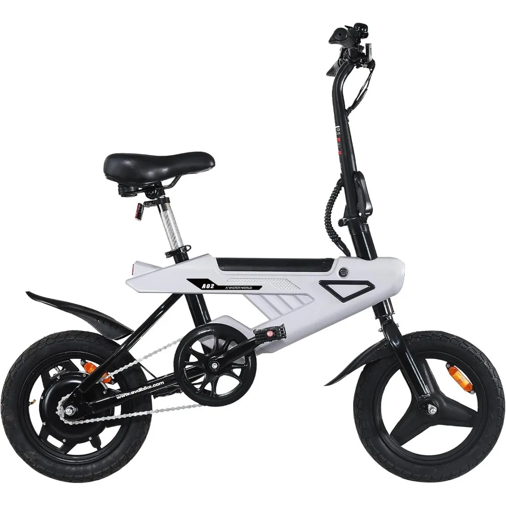 Electric Bike for Adults 500W Peak Motor, 20 mph Folding Ebike, 14'' Adults Electric Bike with Removable Fast-Charging Battery