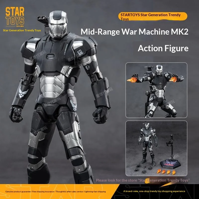 Star Toys Marvel Iron Man Mark 2 Action Figure Movable Joints Collectible Model Desktop Ornament For Adult Fans