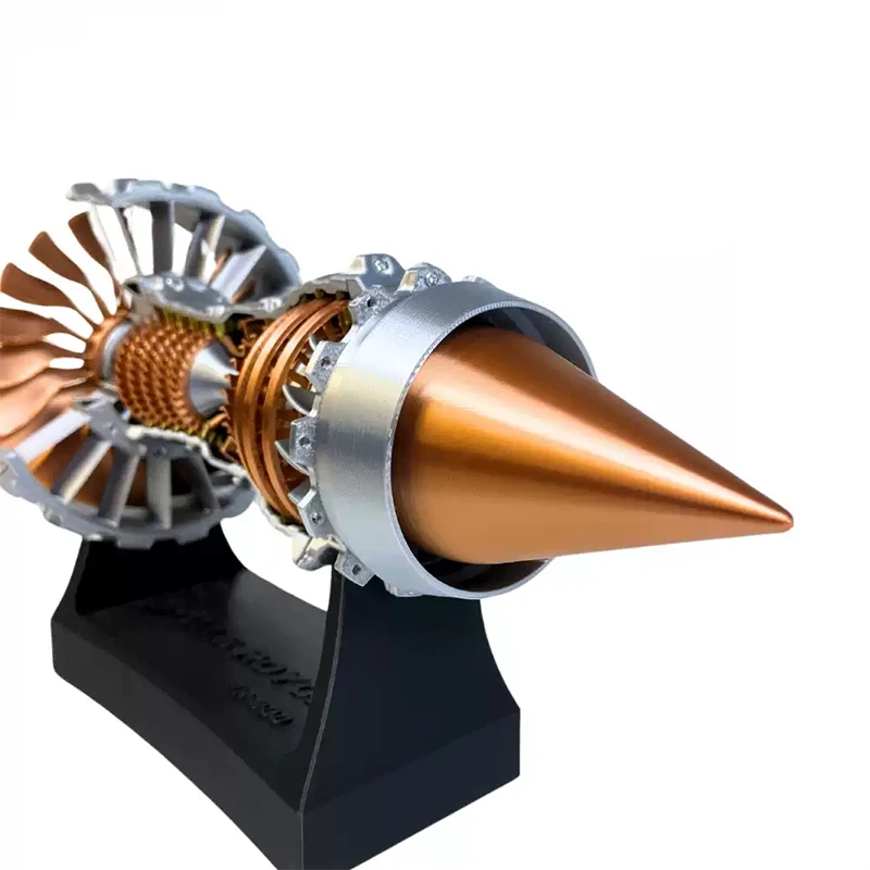 Modelo de simulación de aleación de motor Turbo de avión Airbus, Mini regalo para niños, adornos de escritorio que se pueden iniciar