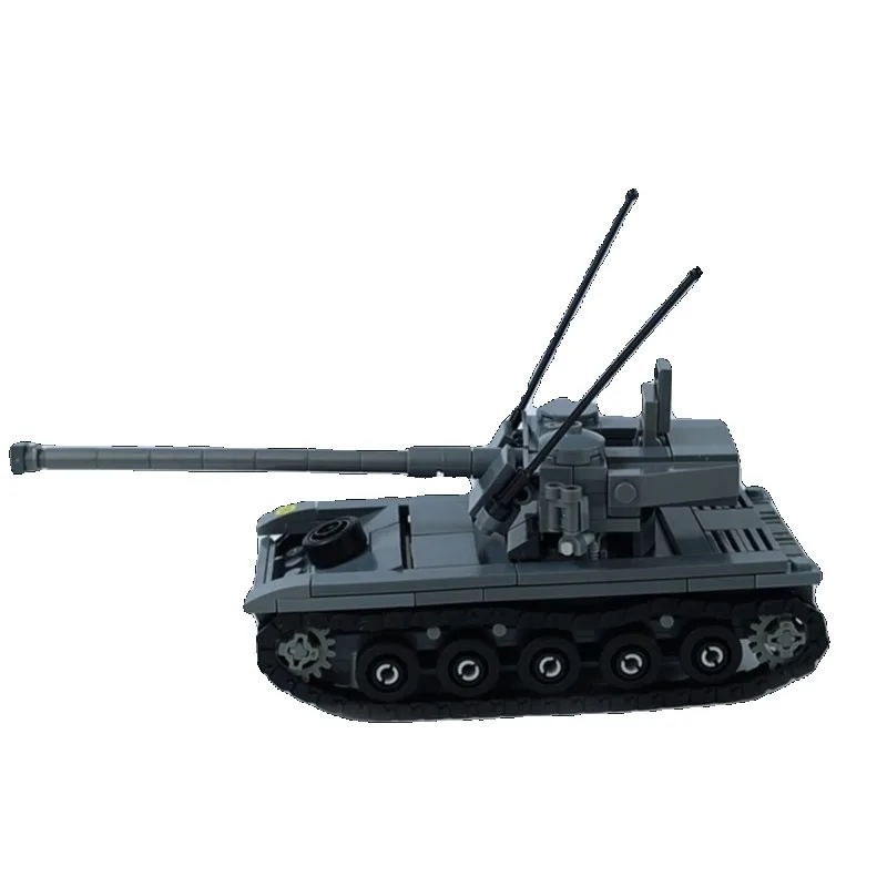 MOC Building Blocks WWII Light Tank Assembly Model Display Piece Cartoon Anime Accessories Educational Toy Gift Collectible