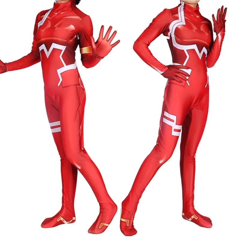 Darling in the franxx ชุดบอดี้สูทวันฮาโลวีน0สองชุดคอสเพลย์ผู้หญิง02 klaxosaur Princess 001 zentai