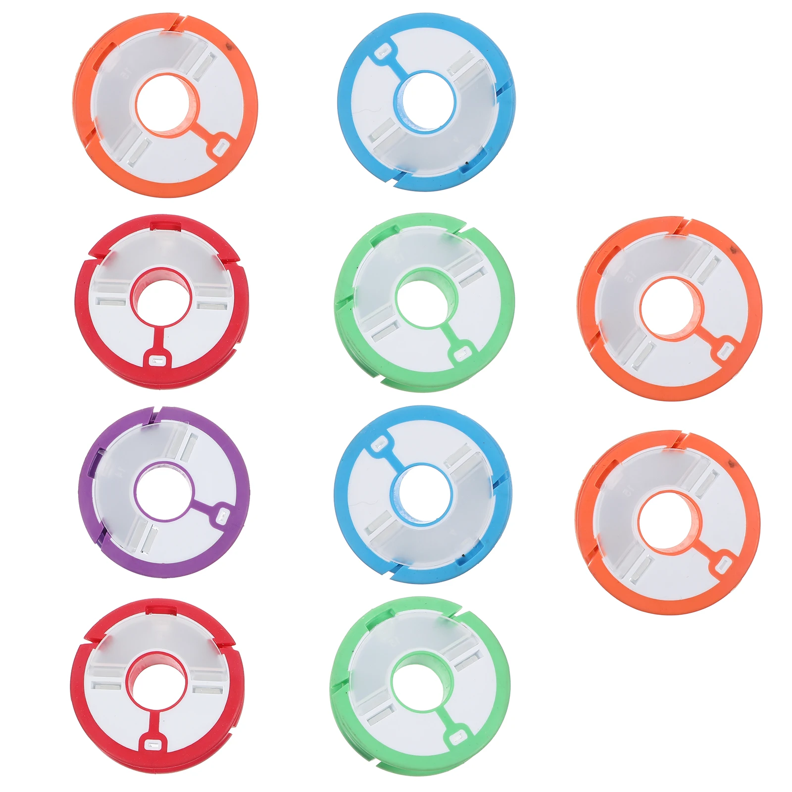 

10pcs Fishing Line Spool Wheel Winder R om Color Silicone Threader Reel Tool Group Fishing Tackle Accessories