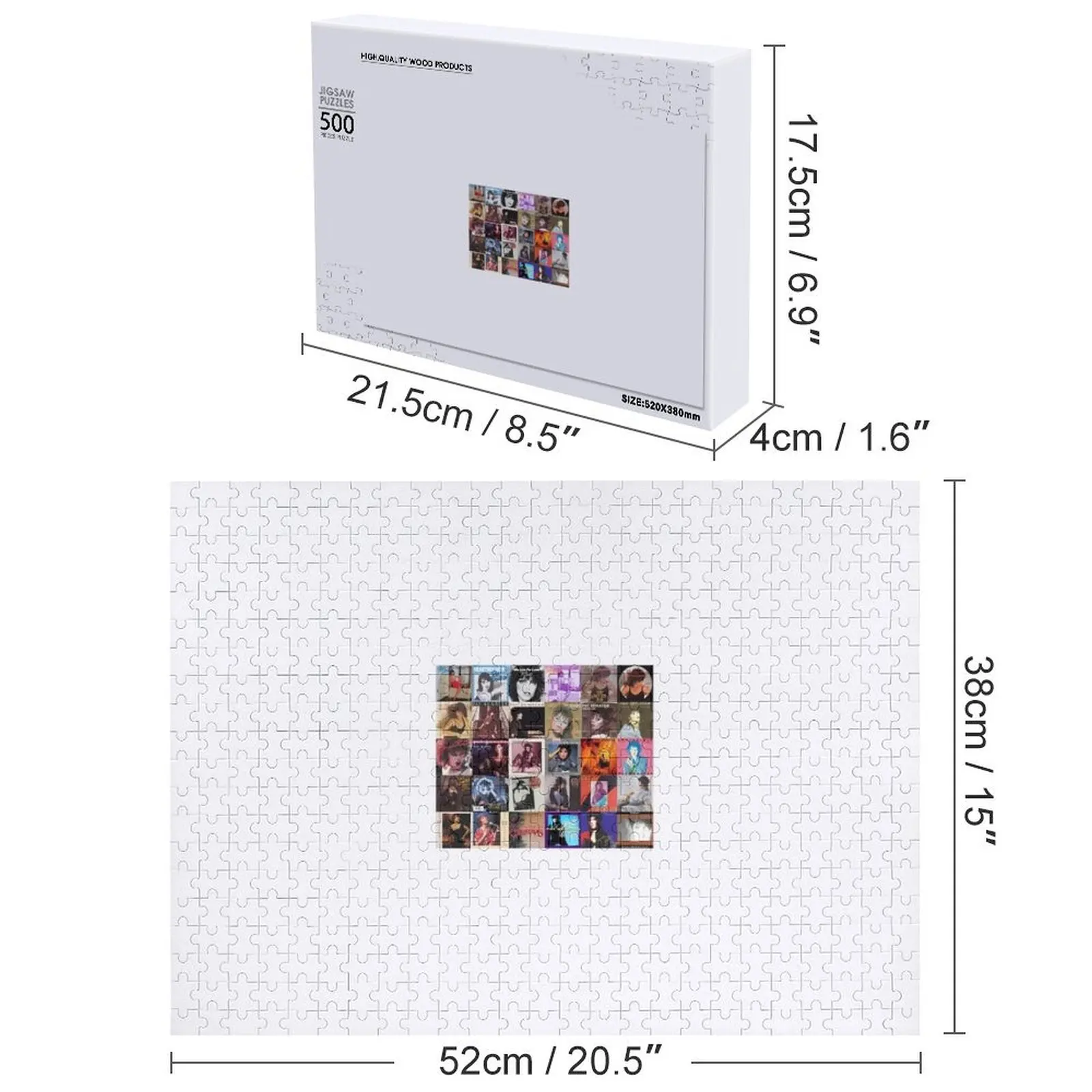 أغطية أحجية الصور المقطوعة من بات بيناتار، لعبة أطفال وودز للبالغين مع ألغاز اسم شخصي