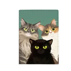 Funda protectora para pasaporte de viaje, funda protectora de serie de dibujos animados, tarjetero de identificación, lindo gato, regalo, nuevo