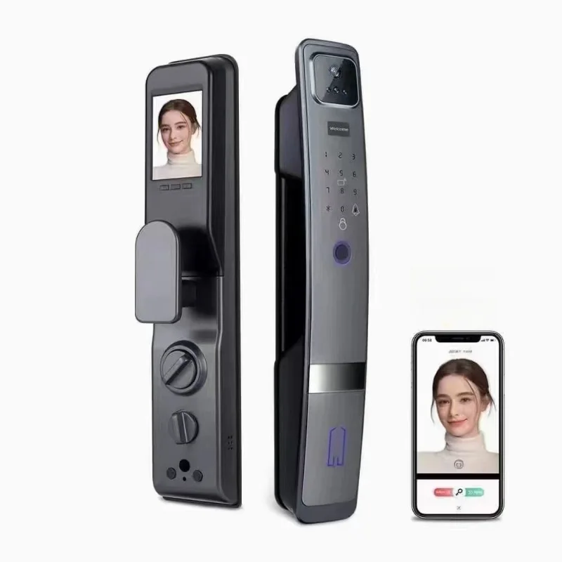 Tuya Smart 3D Face Fingerprint Lock WiFi Digital Password Anti-theft Door Lock