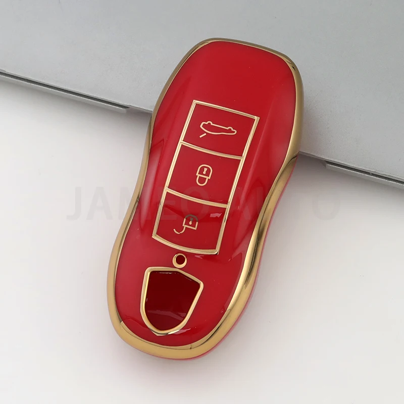 Tampa da chave do carro TPU, Shell chave para Porsche Cayenne 958, Macan 911, Panamera 996, 991, Boxster 987, 997, 2019, 2020 Acessórios