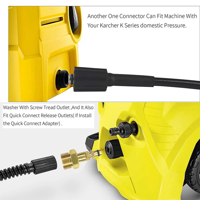 Adaptador de lavadora de pressão série K, Acoplamento rápido, Encaixe de mangueira, Montagem para Karcher