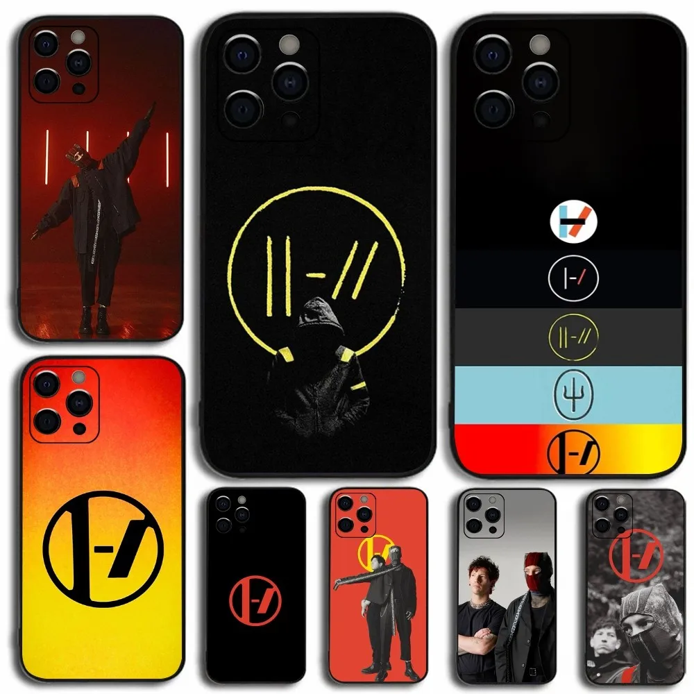 T-Twenty one pilots Phone Case For Apple iPhone 15,14,13,12,11,Pro,X,XS,Max,XR,Plus,Mini Soft Black Cover