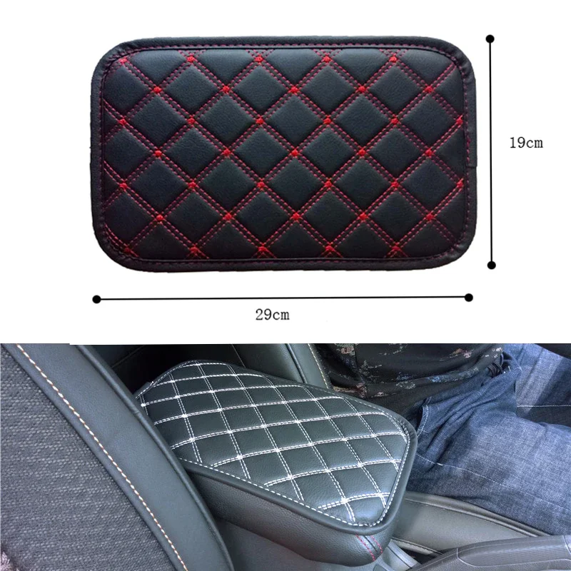 Alfombrilla Universal de cuero para Reposabrazos de coche, caja de almacenamiento, tapetes, funda de cojín a prueba de polvo, Protector de reposabrazos, impermeable, Interior