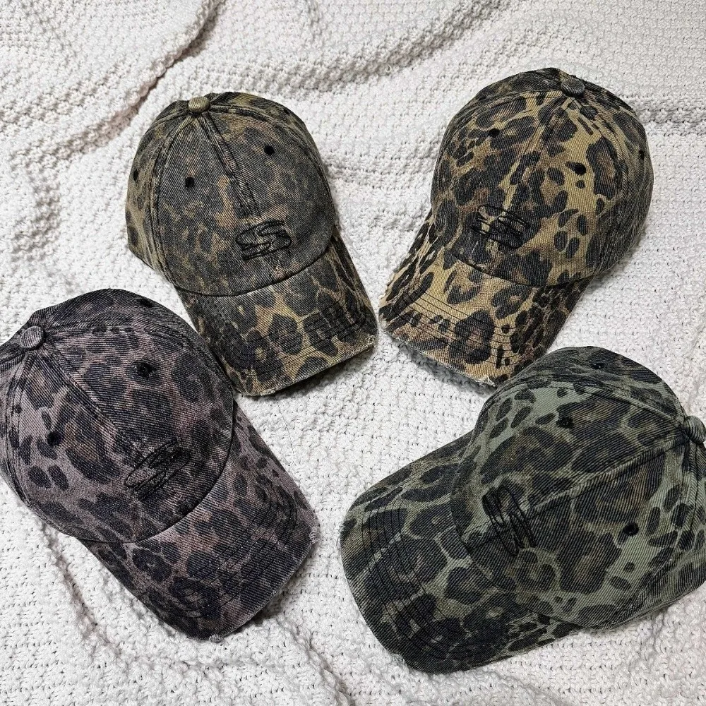 Mode-Accessoire, Retro-Hut mit Leopardenmuster, verstellbarer Riemen, atmungsaktive Baseballkappe, Sonnenhut für Männer und Frauen – Detail 10
