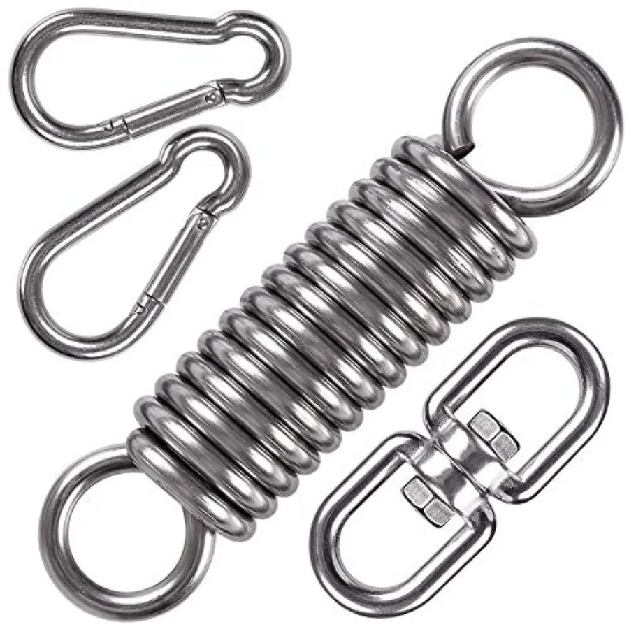 

Hammock Chair Hanging Kit Swing Spring Hardware Heavy Duty Suspension Swivel Hanger Hook for Hanging Chair Rocking Seat Porch S