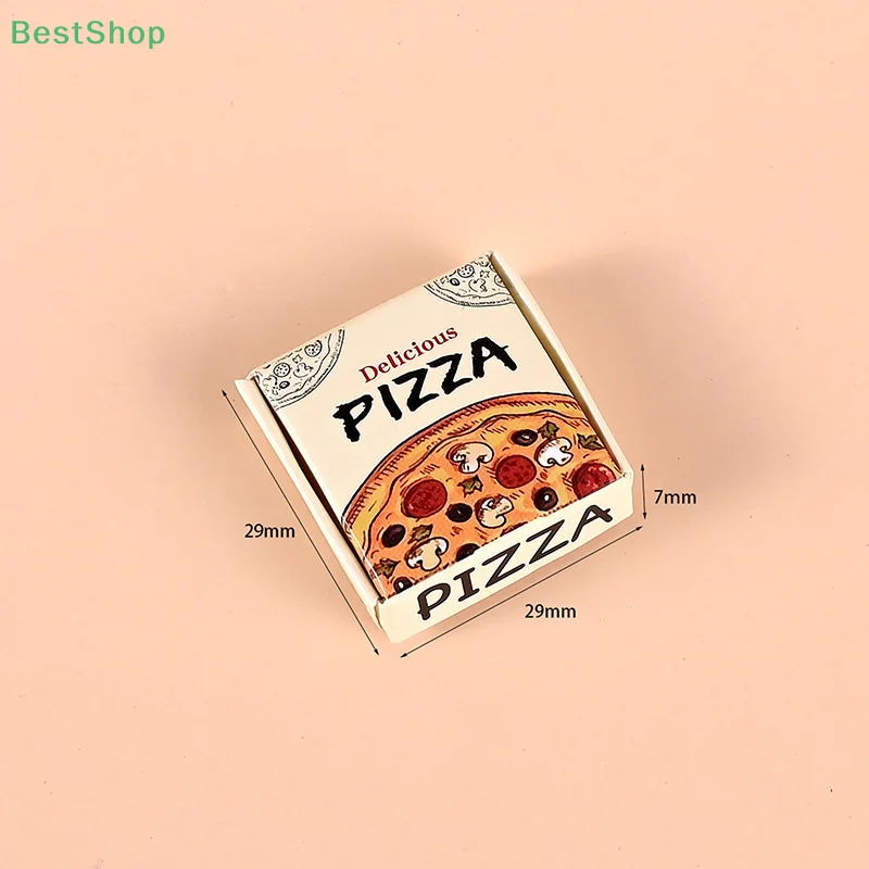 ♥ ♥ ♥ Accessoires pour maison de poupée 1:12, modèle de scène de tournage, jouets alimentaires miniatures, Mini cuisine, simulation de Pizza, petit jouet d'ornement