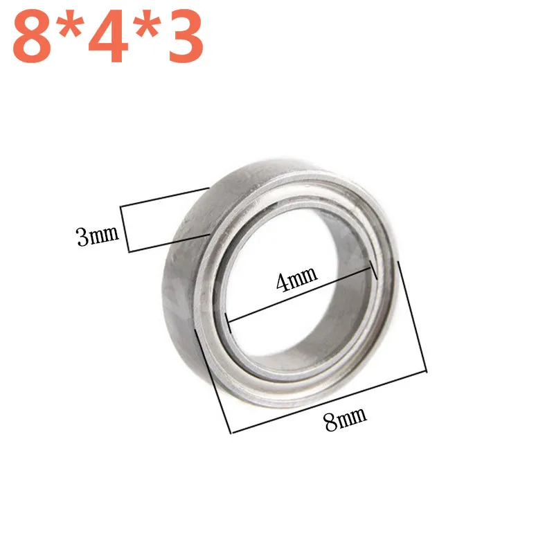 8Pcs/Pack Upgrade Steel Rolling Ball Bearing 8x4x3 for 1/16 1/18 HSP 86082 Wltoys 58044 Himoto RC Car Upgraded Spare Parts