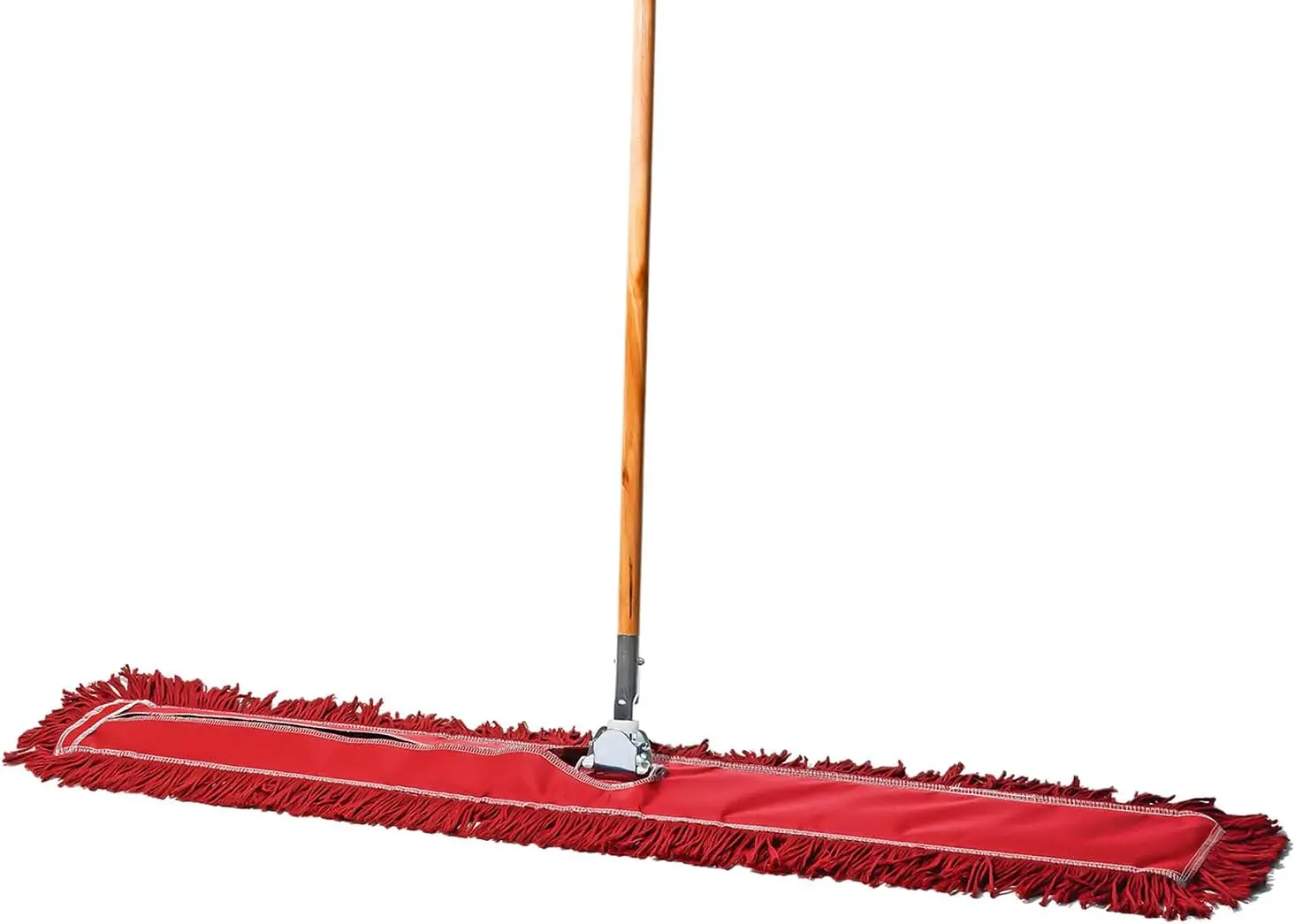 

48 Inch Commercial Dust Mop & Floor Sweeper with Wood Handle for Tile, Hardwood, Concrete