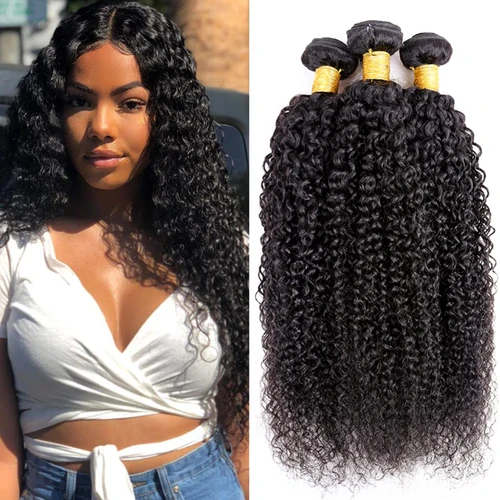 Extensiones de cabello humano rizado brasileño, extensiones de cabello humano 100% sin procesar, Jerry rizado Natural, 8-30 pulgadas, 1/3/4 Uds.