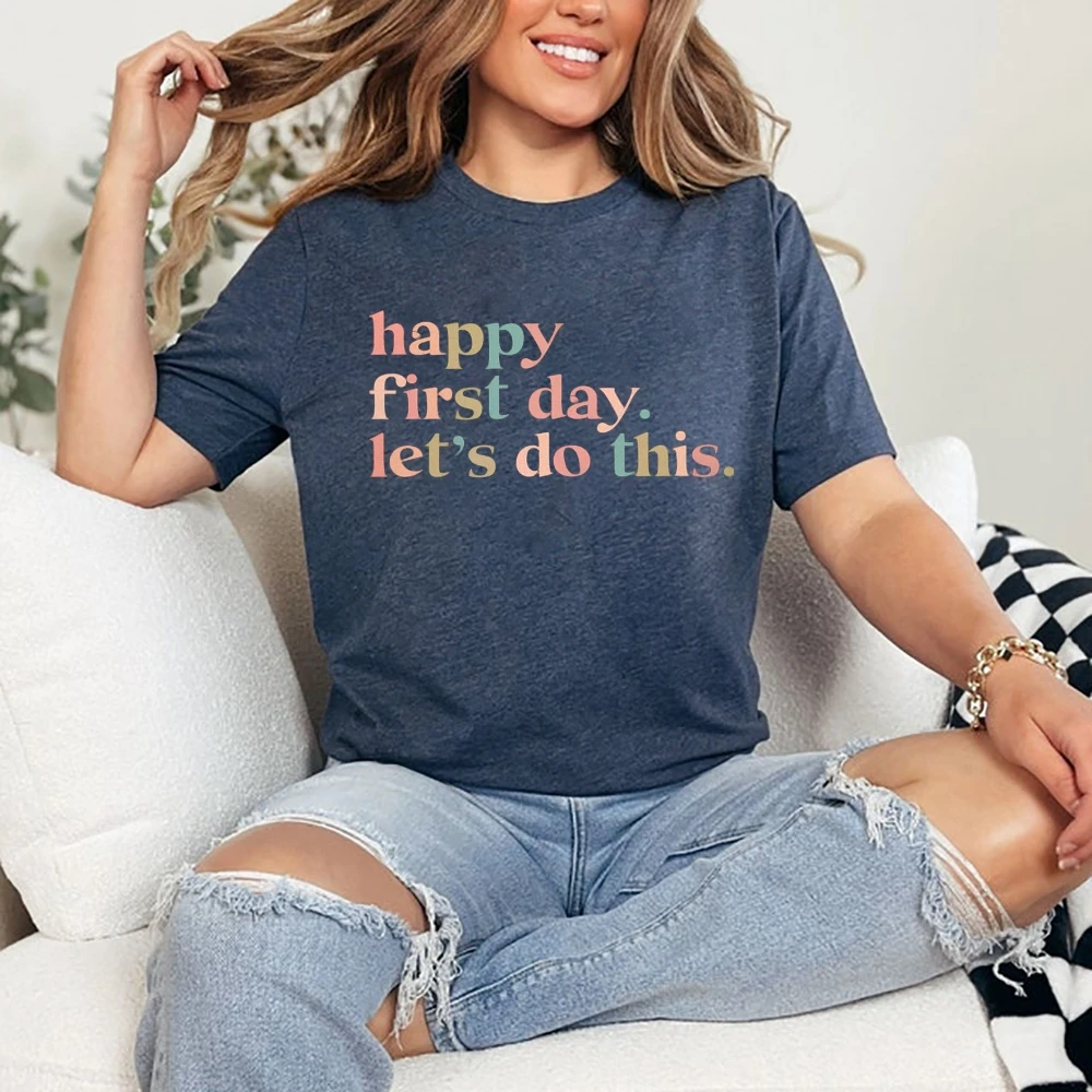 Happy First Day of School Shirt, Teacher Gift, Gift for Teachers,Kindergarten Teacher,Teacher Appreciation, Back to School Shirt