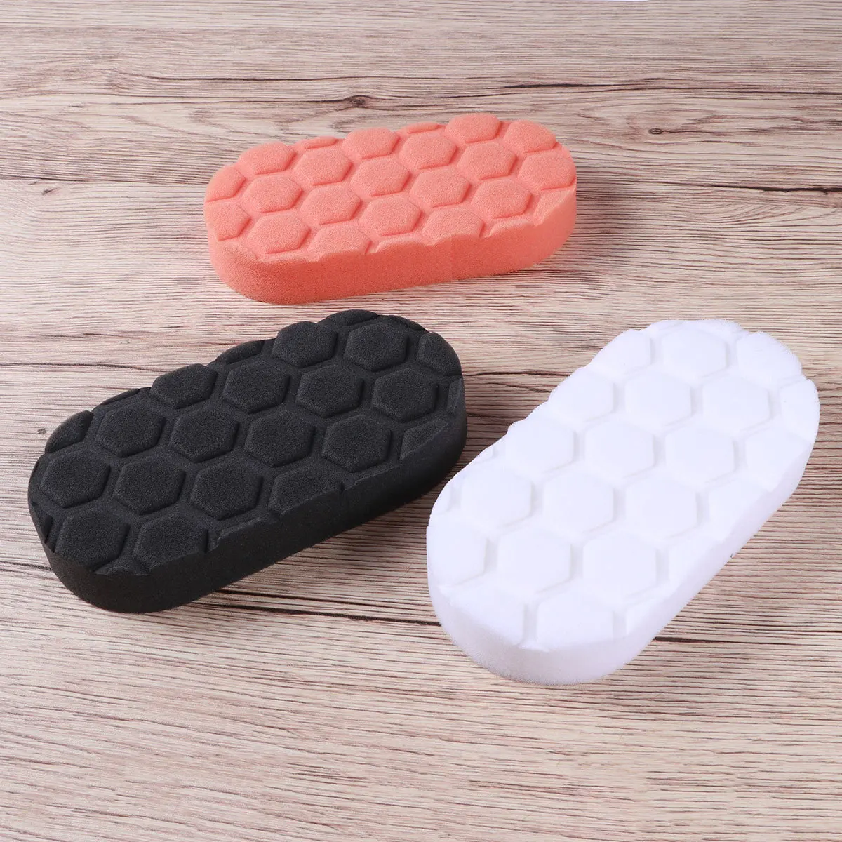 

3Pcs Car Waxing Polish Sponge Applicators Soft Absorbent Double Sided Pads for Car Cleaning Detailing Tires Bumpers