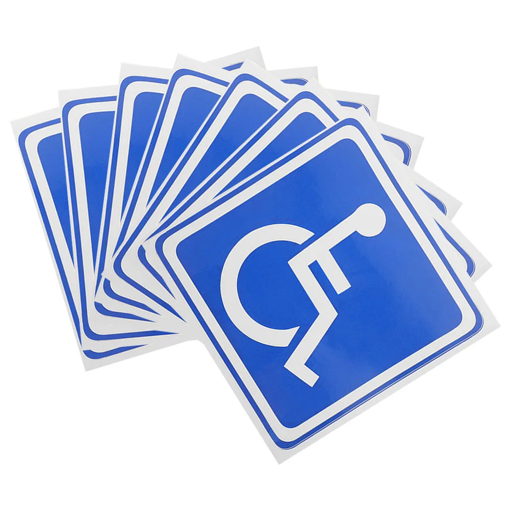 

7Pcs Self Adhesive Wheelchair Decals Disabled Handicap Stickers Vinyl Signs for Car Window Door Parking Bumper Sticker