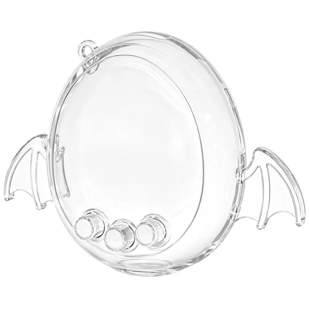 Hard PC Case for Tamagotchi Meets Clear Protective Cover Shell with Angel Wings Desk Stand Holder Water Resistant Shockproof