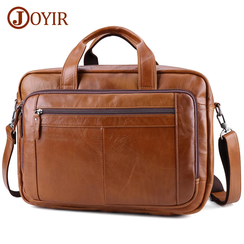 Men's Briefcases Genuine Leather 15.6" 17" Laptop Bag Large Capacity Business Messenger s Office Shoulder Handbag