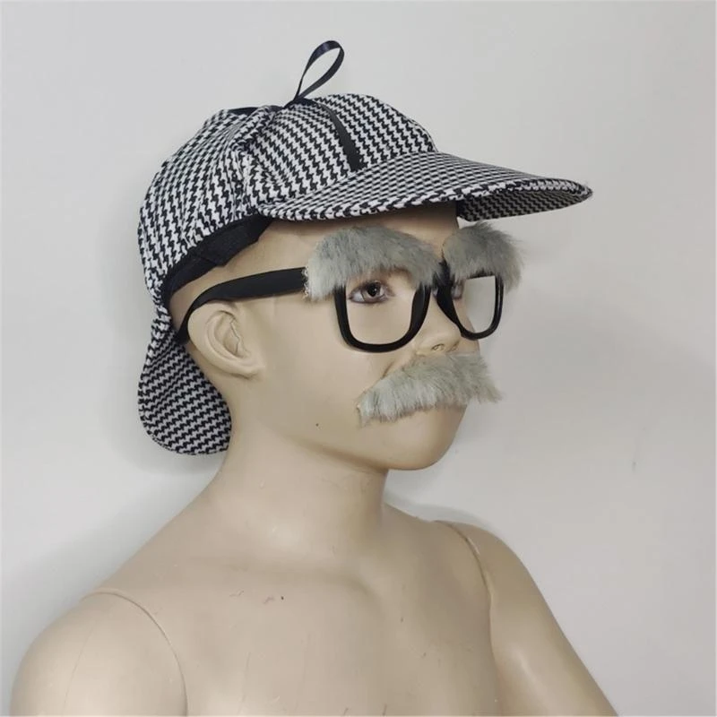 

2 Pcs Detective Costume Accessories Costume Pipe Detective Hat Smoked Pipe Detective Cosplay Props for Cosplay Party