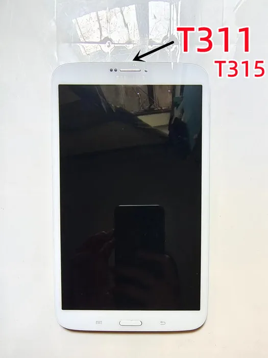 Do Samsung Galaxy Tab 3 8.0 T310 T311 SM-T310 SM-T311 T315 wyświetlacz LCD z ekranem dotykowym Digitizer czujniki montaż z ramą