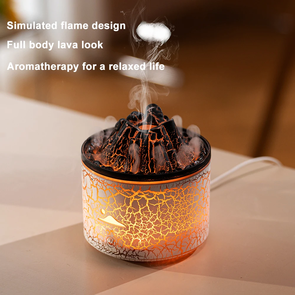 Vissko-Mini humidificateur d'air à flamme constants ique, diffuseur d'arômes, château essentiel pour chambre à coucher, supporter ficateur domestique, 180ml