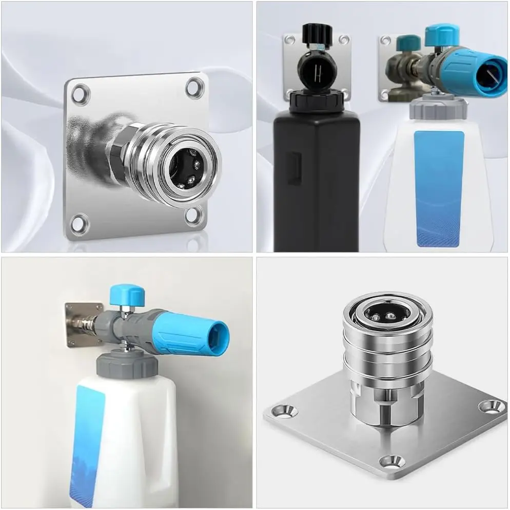 

Pressure Washer Foam Cannon Holder, 1/4" Quick-Connect Automatic Mount High-Quality Pressure Washer Accessories for Storage Rack