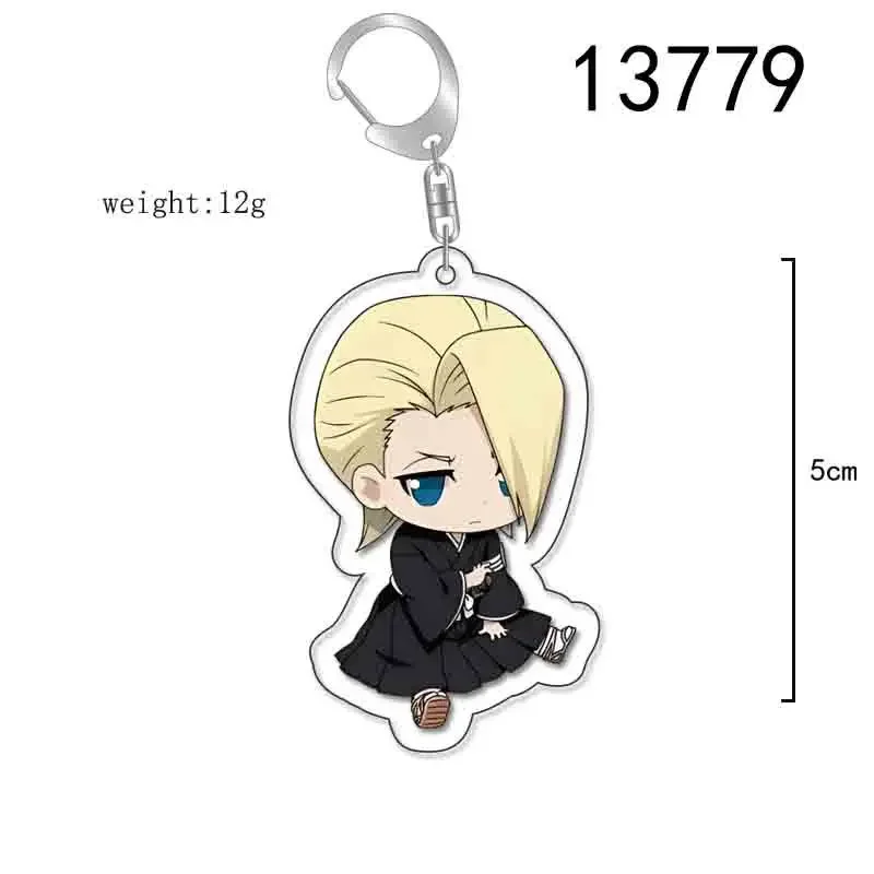 Keychain Anime Bleach Fashion Kurosaki Ichigo Ishida Uryuu Kuchiki Rukia Cartoon Figures Key Chain Bag Charm Acrylic Accessories