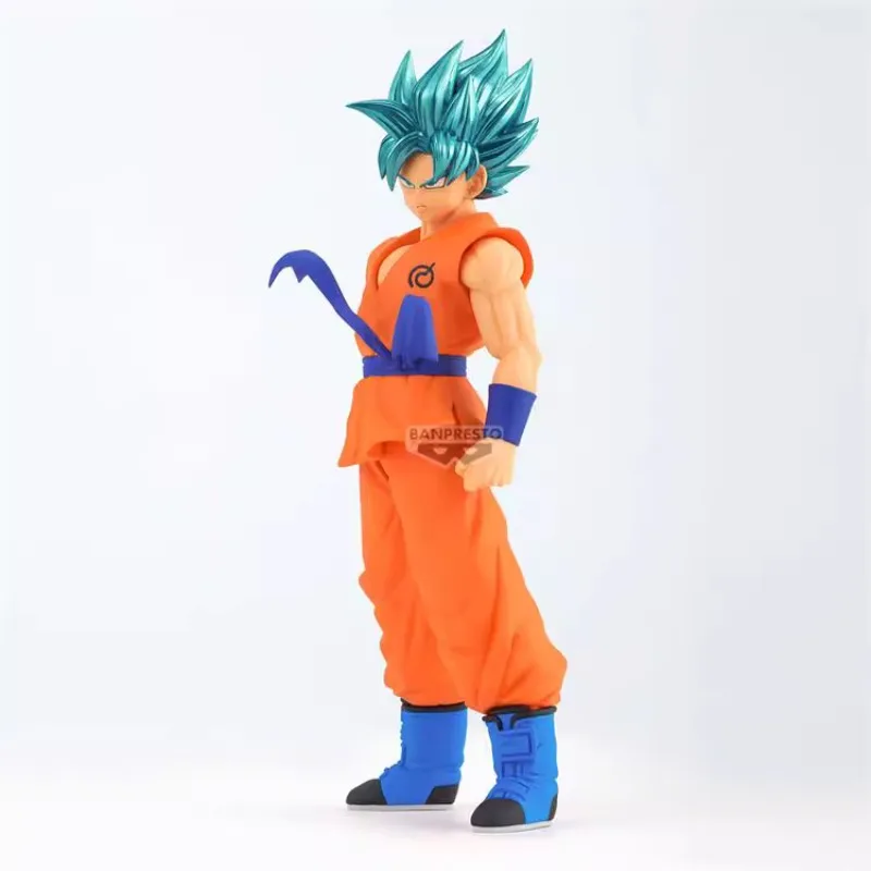 Bandai Original BANPRESTO Anime Dragon Ball Super Saiyan Blue Character Son Goku PVC Action Figure Collectible Model Toy Gifts