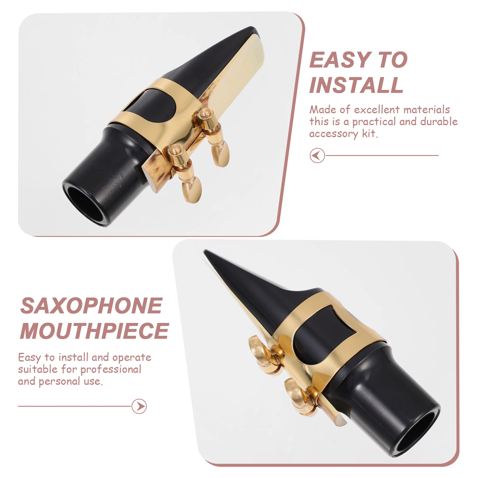 

1 set Square Shape Plastic Ligature Cushions Replacement Accessories For Alto Saxophone Durable Lightweight Mouthpiece Pads