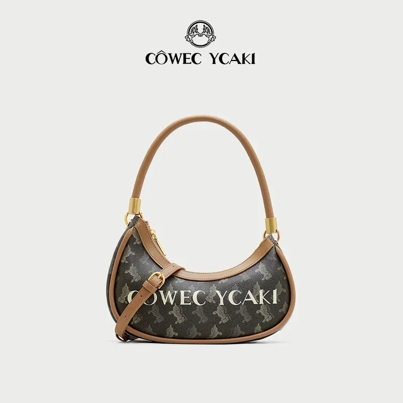 

【 Official Authentic 】Original Cowec Ycaki luxury Moon Underarm bag 2023 new premium sense niche single shoulder crossbody bag