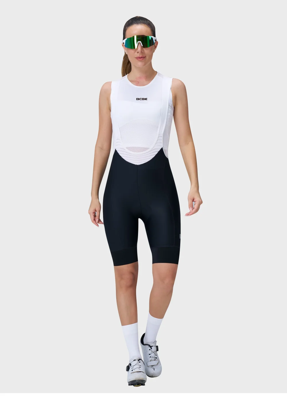 BCBE-ING Damen-Radtrikot-Shorts mit 7-Stunden-Elastik-Interface-Polsterung, Rennrad-Trägerhose für Frauen, eng anliegende Fahrradbekleidung mit Taschen – Detail 13