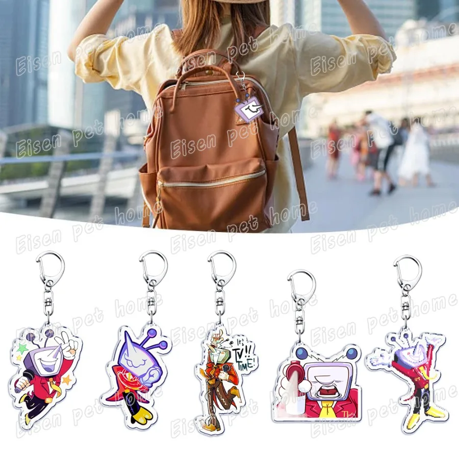 Game Deltarune Tenna Keychain Llaveros Accessories Bag Charms Spamton Tenna Baby Meme Keychains Keyrings Jewelry Fans Gift