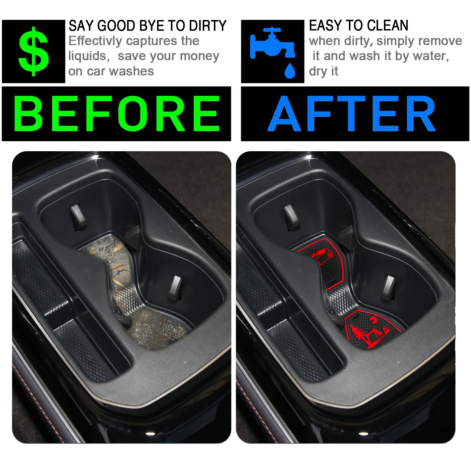 14 قطعة لشركة فولكس فاجن فولكس فاجن ID.4 ID4 2021-2024 عدم الانزلاق كأس السيارة كوستر فتحة الوسادة اكسسوارات المضادة للانزلاق حصيرة جيب حصيرة حامل الكأس الوسادة #3