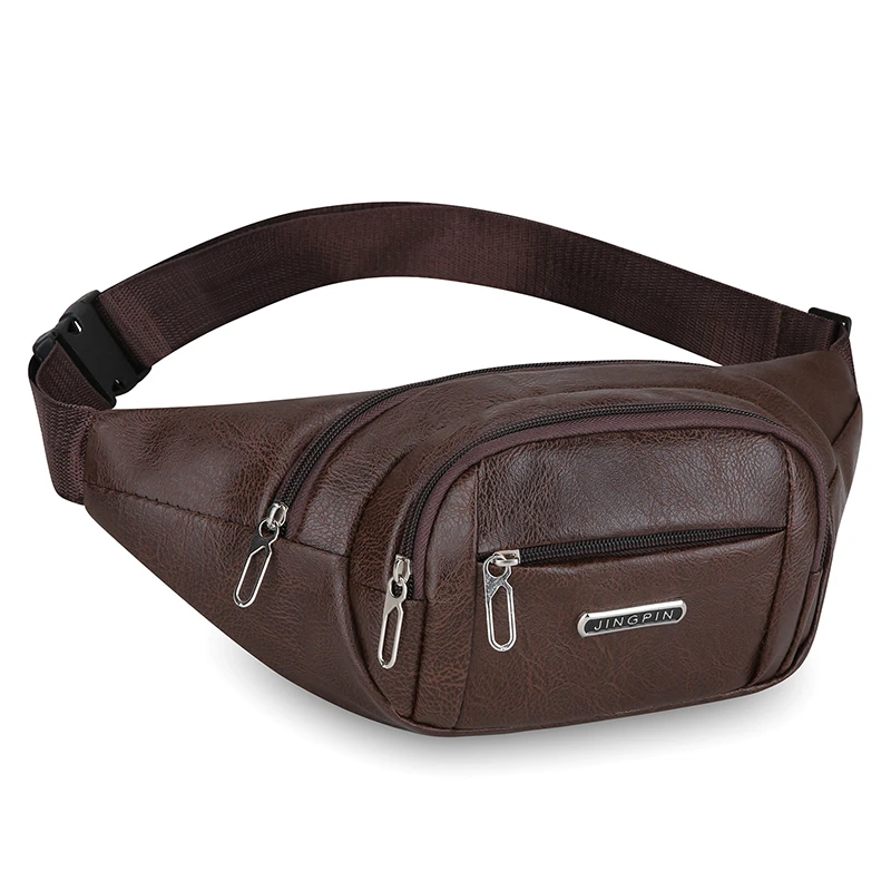 Vintage Texture Multi‑Compartment Waist Fanny Pack, Portable Crossbody Bag for Cycling Running Outdoor Sports