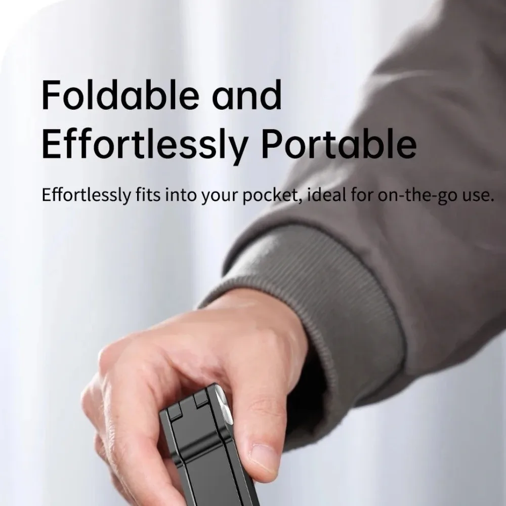 حامل ثلاثي للهاتف قابل للطي، حامل ثلاثي للهاتف مغناطيسي ABS إبداعي، خفيف الوزن مع حامل مقبض للهاتف بإبزيم