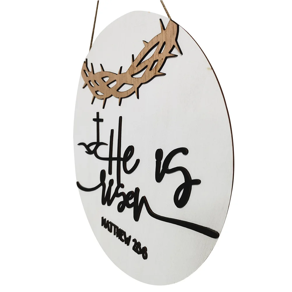 

Wooden Easter Pendant 2PCS Hanging Charms Rustic Style Home Festival Decor Wall Door Porch Garden Bedroom for Celebration