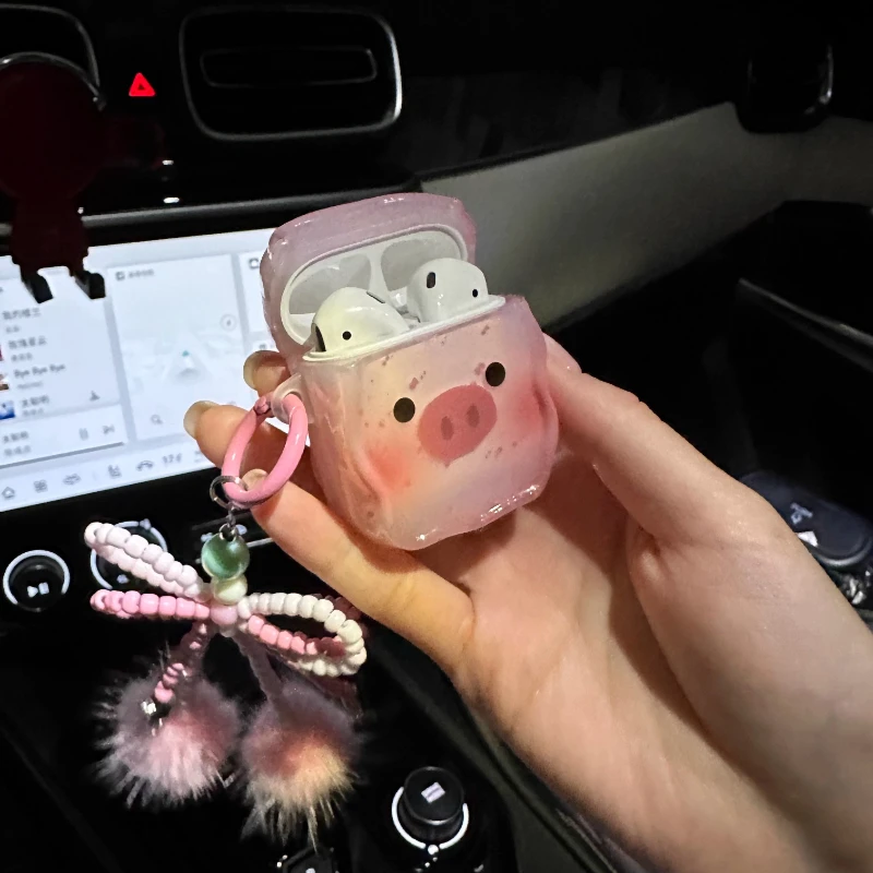 Kawaii Anime Pig Pink Eartips Cover for Airpods Pro 1 2 3 Generation Case Wireless Bluetooth Earphone Cover for Airpods Case Y2k