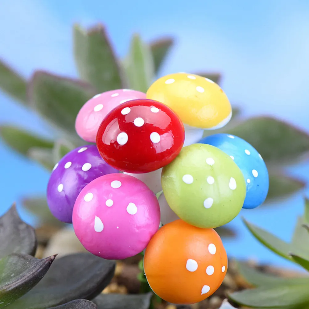 68Pcs Realistic Fake Mushrooms Miniature Landscape Tiny Mushroom Ornaments for Garden Bonsai Patio Cake Decor Micro Garden