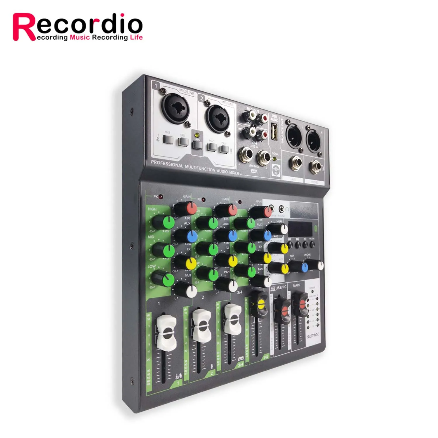 GAX-6BT Built-in 48V Power Supply Guitar Amplifier BT/MP3 Player Mixer, Suitable For Music Production Small Concert Webcast